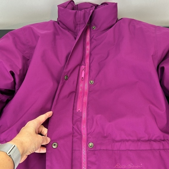 Eddie Bauer Gore Tex Ridge Line Goose Down Coat Parka Small Petite Waterproof - Picture 4 of 16